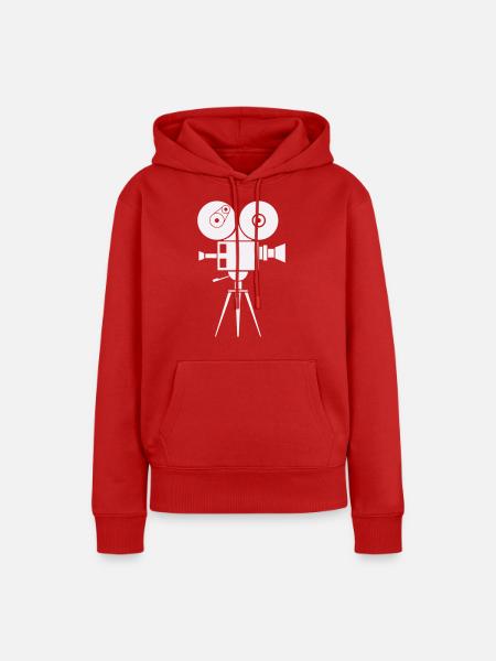 kamera 1 - Frauen Premium Bio Hoodie - Rot