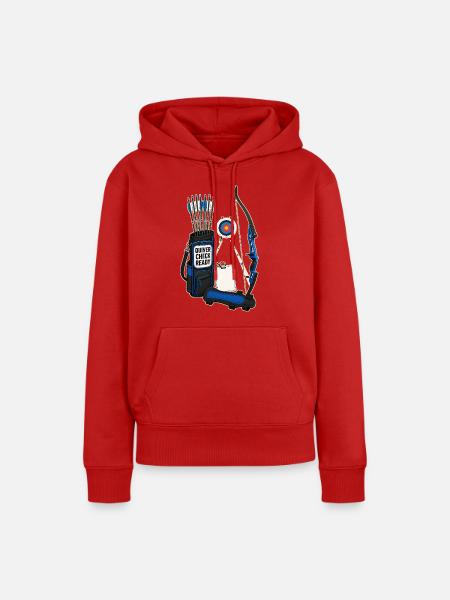 QUIVER CHECK READY - Frauen Premium Bio Hoodie - Rot