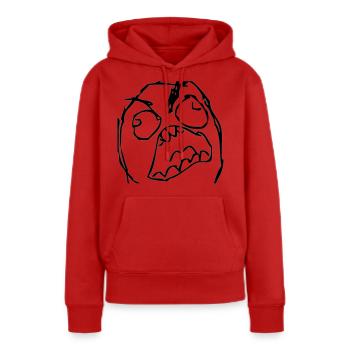 rage - Women’s Premium Organic Hoodie - red - Front - Julia (174cm)