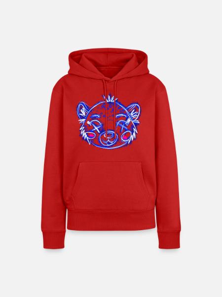 Dead Leo Blue - Frauen Premium Bio Hoodie - Rot