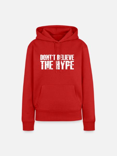 don't believe the *$%!*: white - Frauen Premium Bio Hoodie - Rot