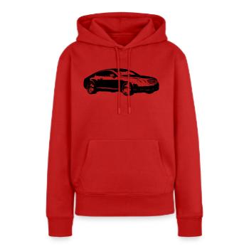 Auto16 - Sweat à capuche Premium bio Femme - rouge - Devant - Julia (174cm)
