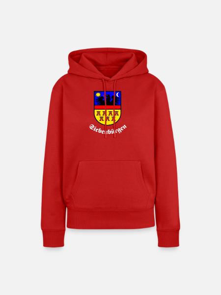 SIebenbürger-Sachsen Wappen "Siebenbürgen" W - Frauen Premium Bio Hoodie - Rot