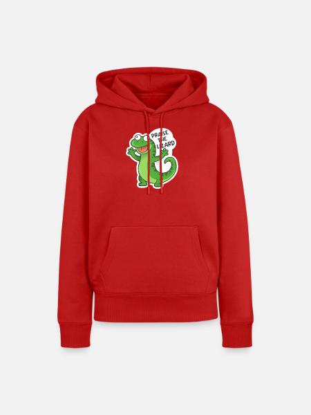 Lizard, Eidechse - Frauen Premium Bio Hoodie - Rot