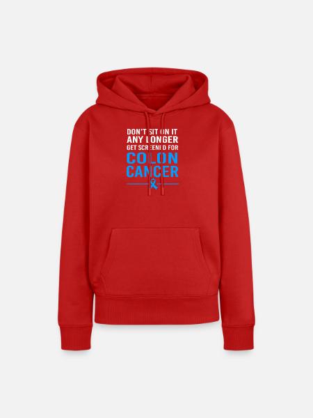 Darm Krebs Dickdarm - Frauen Premium Bio Hoodie - Rot