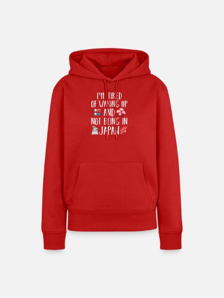 Japan - Frauen Premium Bio Hoodie - Rot
