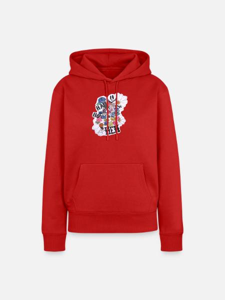 13 BD - Frauen Premium Bio Hoodie - Rot