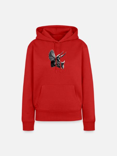 Triceratops Dinosaurier Dinos Triceratops Dino - Frauen Premium Bio Hoodie - Rot