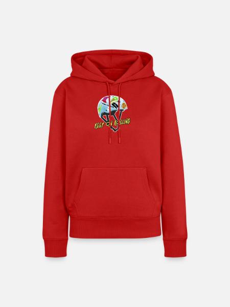 skater - Frauen Premium Bio Hoodie - Rot
