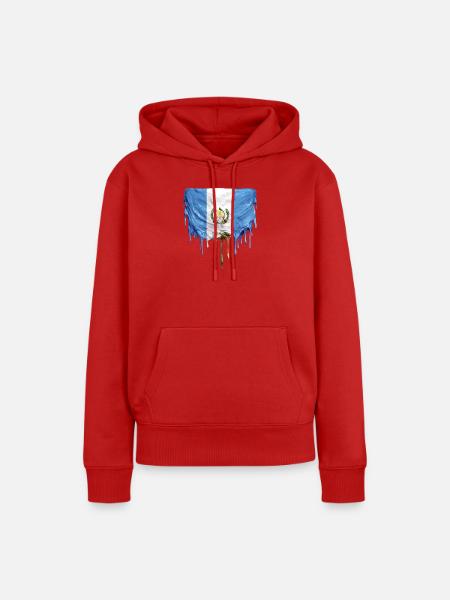 Guatemala Flagge Schmelz-Effekt - Frauen Premium Bio Hoodie - Rot