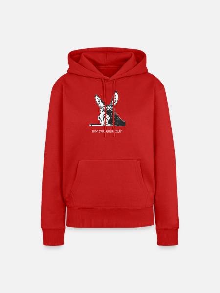 Nicht stur. Nur überzeugt. - Frauen Premium Bio Hoodie - Rot