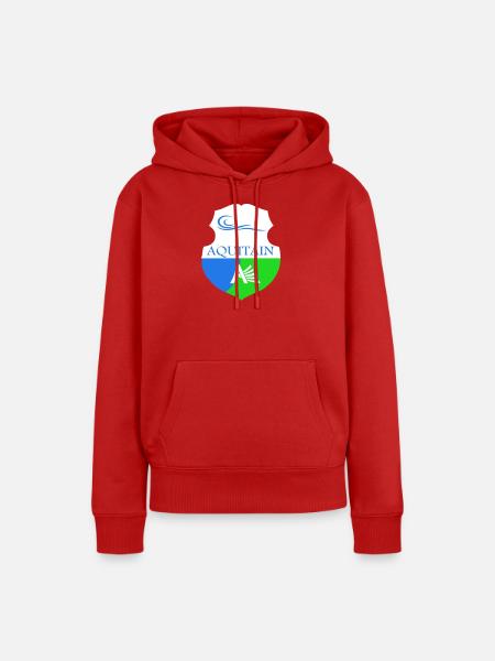 Wappen von Aquitanien - Frauen Premium Bio Hoodie - Rot