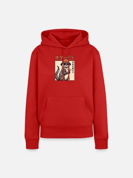Japanischer Otter - Frauen Premium Bio Hoodie - Rot