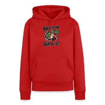 De retour du T-Rex Jurassic - Sweat à capuche Premium bio Femme - rouge - Devant - Julia (174cm)