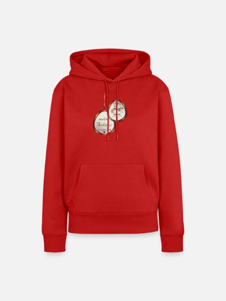 Osteranhänger - Frauen Premium Bio Hoodie - Rot