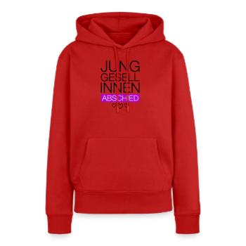 Hélice d’adieu Féle - Sweat à capuche Premium bio Femme - rouge - Devant - Julia (174cm)