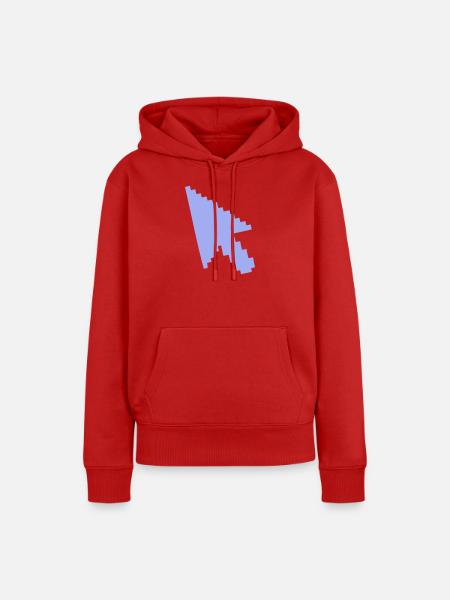 Zeiger Maus Silhouette - Frauen Premium Bio Hoodie - Rot