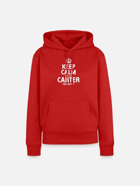 CARTER: Regel das. - Frauen Premium Bio Hoodie - Rot