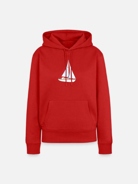 Platz 28 - Frauen Premium Bio Hoodie - Rot