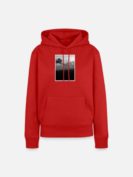 ALLEIN STEHEND. - Frauen Premium Bio Hoodie - Rot