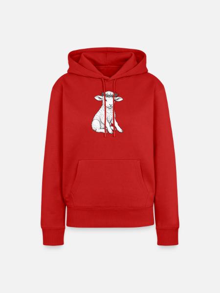 Lamm Gottes – Hoffnung - Frauen Premium Bio Hoodie - Rot