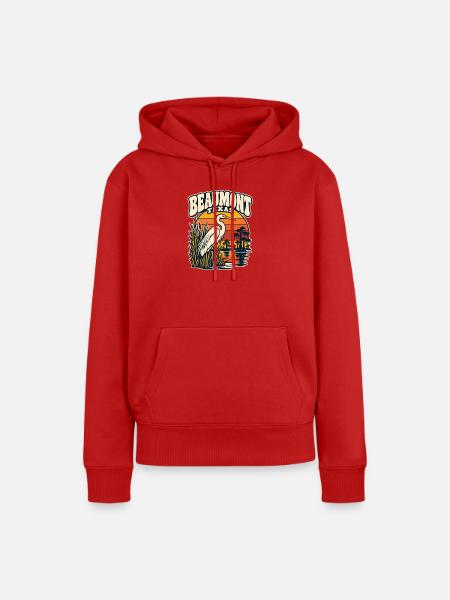 Texas Beaumont Sunset Heron - Frauen Premium Bio Hoodie - Rot