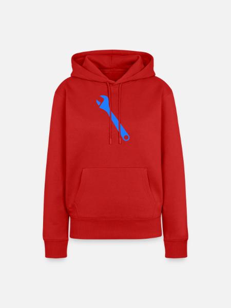 Schraubenschlüssel - Frauen Premium Bio Hoodie - Rot