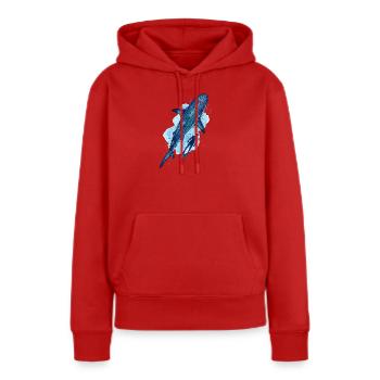 Tigerhai & Taucher - Frauen Premium Bio Hoodie - Rot - Vorne - Julia (174cm)