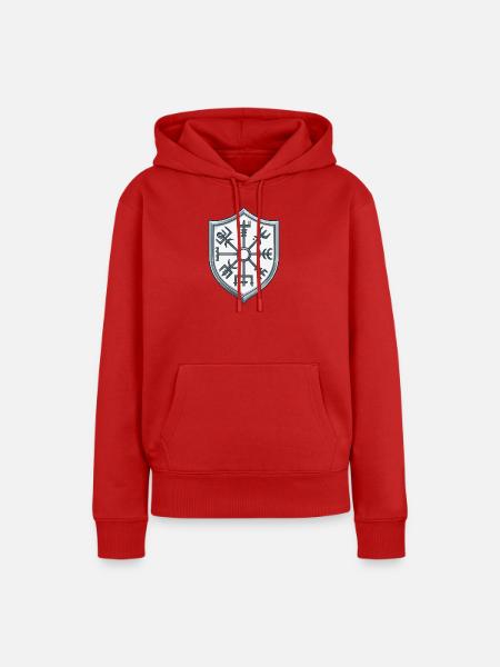 Vegvisir Schild Symbolik - Frauen Premium Bio Hoodie - Rot