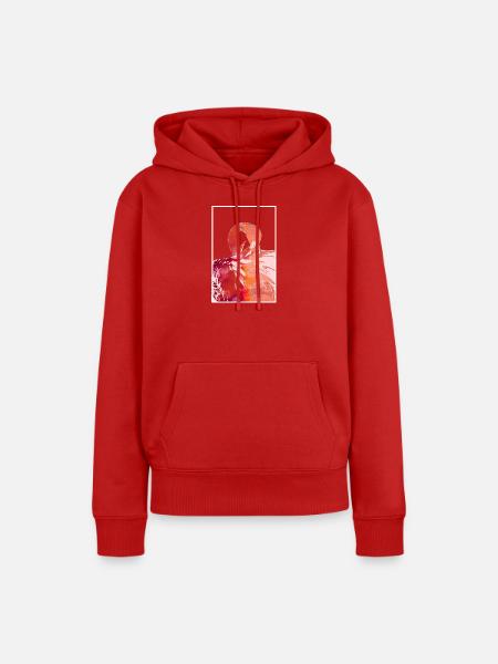 Flamingos - Frauen Premium Bio Hoodie - Rot