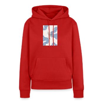 Esthétique - Sweat à capuche Premium bio Femme - rouge - Devant - Julia (174cm)