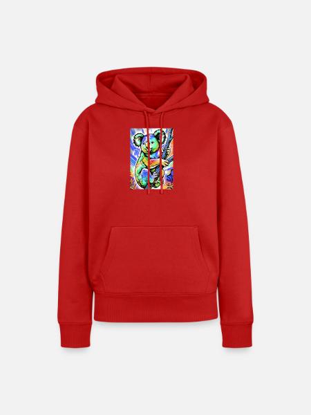 Koala - Frauen Premium Bio Hoodie - Rot