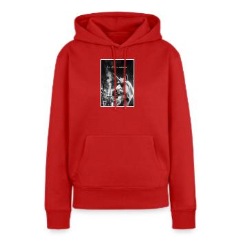 ImFckingUnicorn - Sweat à capuche Premium bio Femme - rouge - Devant - Julia (174cm)