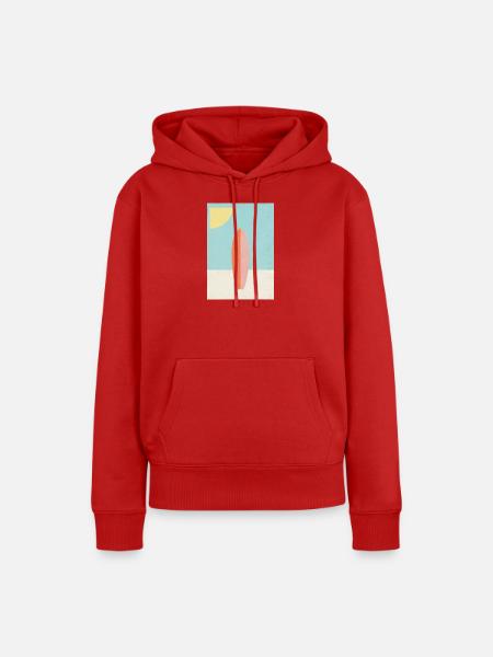Brandung - Frauen Premium Bio Hoodie - Rot
