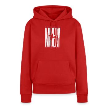Manifestant la Chauve-souris de la victoire violette - Sweat à capuche Premium bio Femme - rouge - Devant - Julia (174cm)