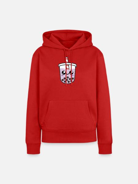 Kawaii Bubble Tee - Frauen Premium Bio Hoodie - Rot