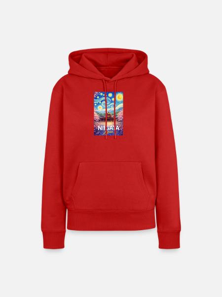 Niigata Japan - Frauen Premium Bio Hoodie - Rot