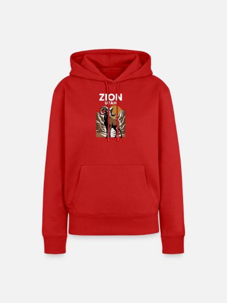 Zion Utah Sonnenuntergang - Frauen Premium Bio Hoodie - Rot