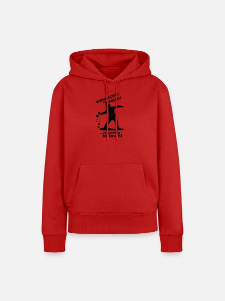 Weihnachtspolizei - Frauen Premium Bio Hoodie - Rot