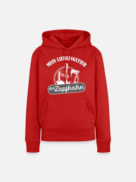 Mein Lieblingszapfhahn - Frauen Premium Bio Hoodie - Rot
