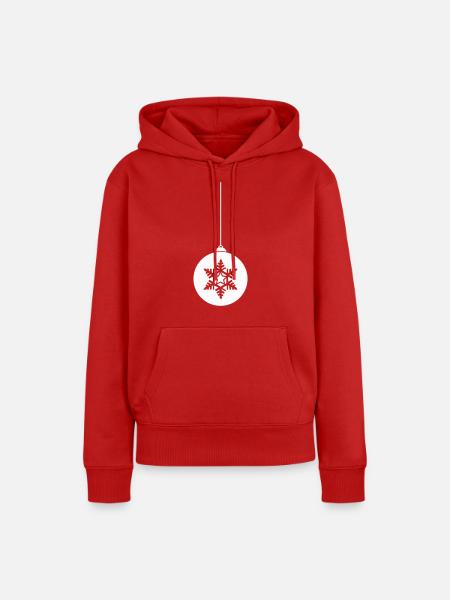 weihnachtskugel stern christmas - Frauen Premium Bio Hoodie - Rot