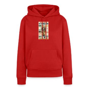 Der Schürzenjäger – jede Flirtchance zählt - Frauen Premium Bio Hoodie - Rot - Vorne - Julia (174cm)