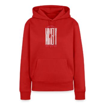 Magie de manifestation - Sweat à capuche Premium bio Femme - rouge - Devant - Julia (174cm)