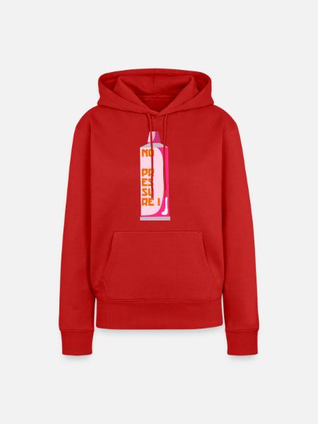 Kein Druck - Frauen Premium Bio Hoodie - Rot