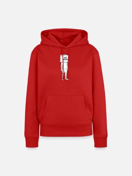 Antisoziales Box-Art-Tee - Frauen Premium Bio Hoodie - Rot
