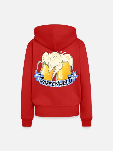 Prost! Bierheld - Frauen Premium Bio Hoodie - Rot