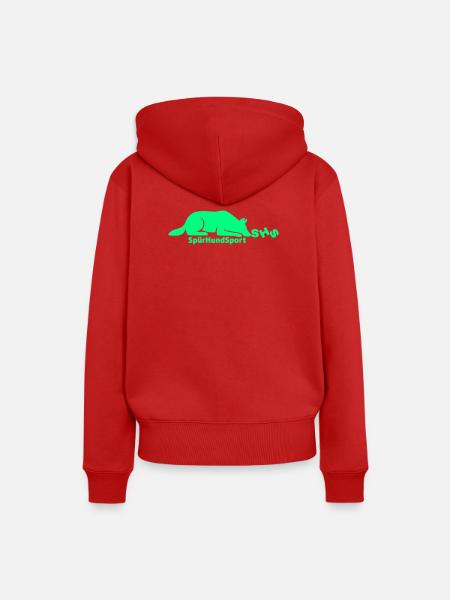 SHS Logo grün - Frauen Premium Bio Hoodie - Rot