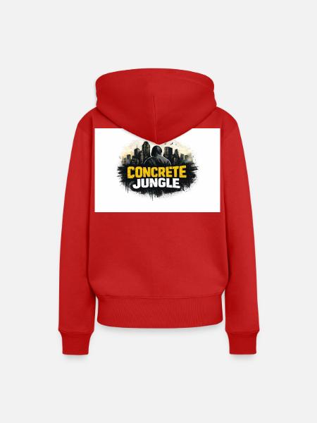 Concrete Jungle Shadow - Frauen Premium Bio Hoodie - Rot