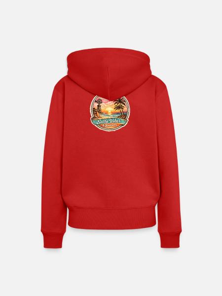 Salzige Vibes Sunsets Beach - Frauen Premium Bio Hoodie - Rot