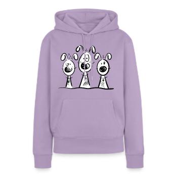 Best Friends - Frauen Premium Bio Hoodie - Lavendel - Vorne - AI Model Female 172 light (172cm)
